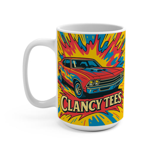 Muscle Car Coffee Mug Retro Hot Rod Cup Bold Classic Auto Artwork Gift For Car Lovers