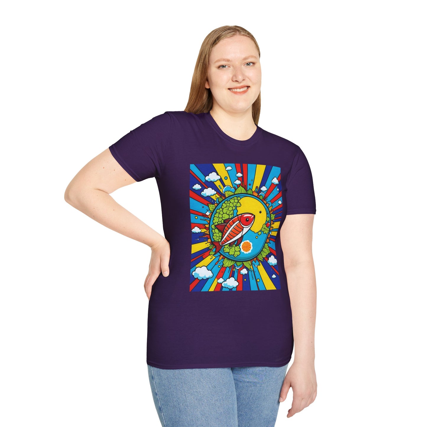Trippy Sushi Shirt for Foodies Gift for Psychedelic Art Fans Funny Unisex Japanese Graphic Tee