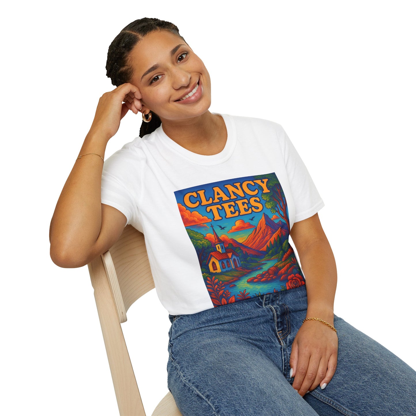 Vibrant Scenic Unisex T-Shirt, Outdoor Adventure Tee, Nature Lover Apparel, Art-Inspired Casual Wear, Gift for All Occasions, Clancy Tees