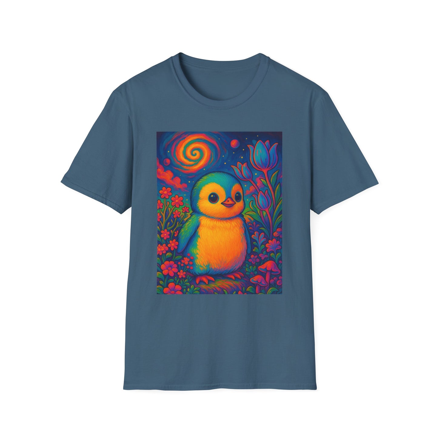 Psychedelic Baby Penguin T-Shirt – Trippy Cute Animal Tee – Gift for Penguin Lovers – Groovy Nature Shirt for Weirdos, Hippies, and Art Freaks