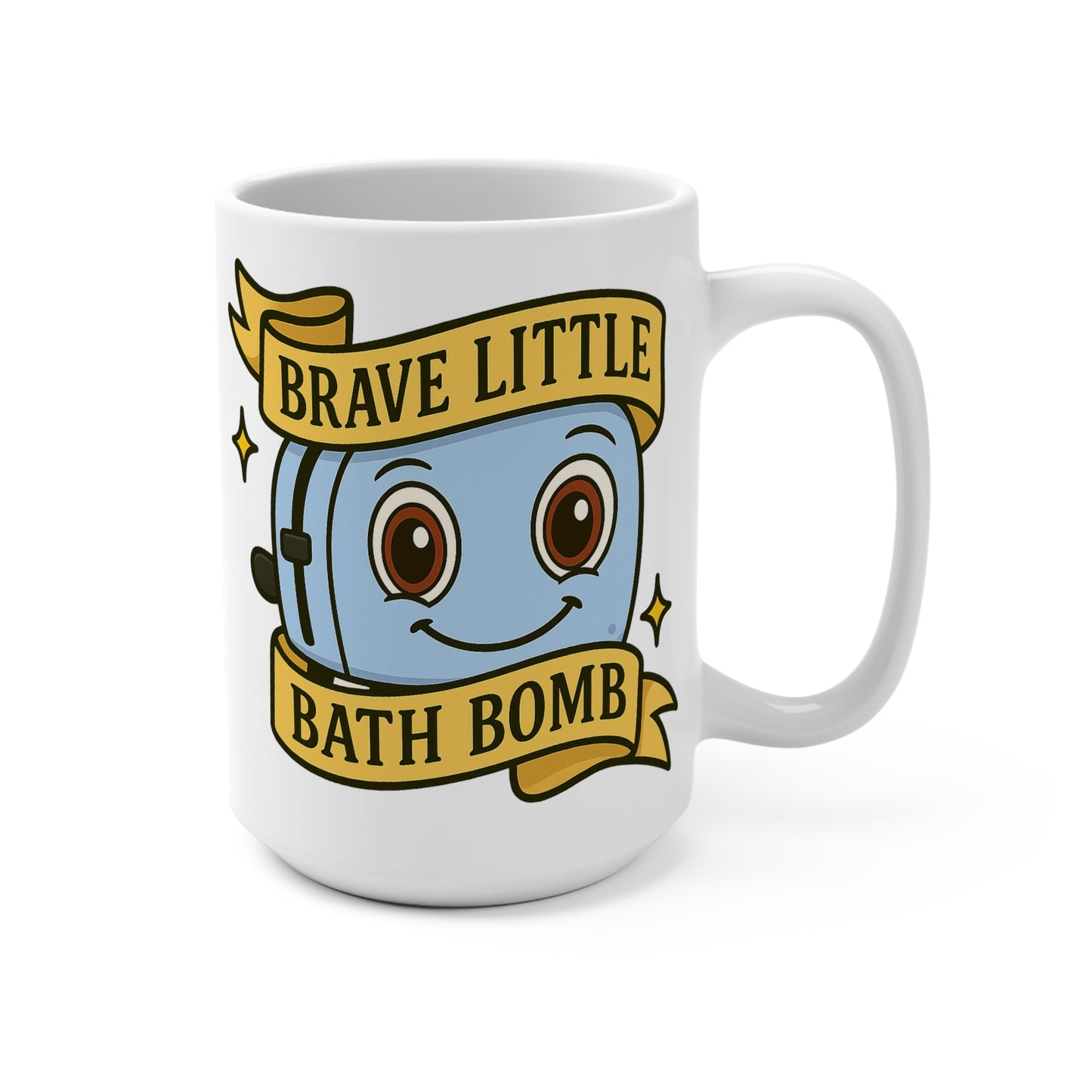 Brave Little Bath Bomb Mug Funny Dark Humor Coffee Cup Sarcastic Ceramic Gift For Friends