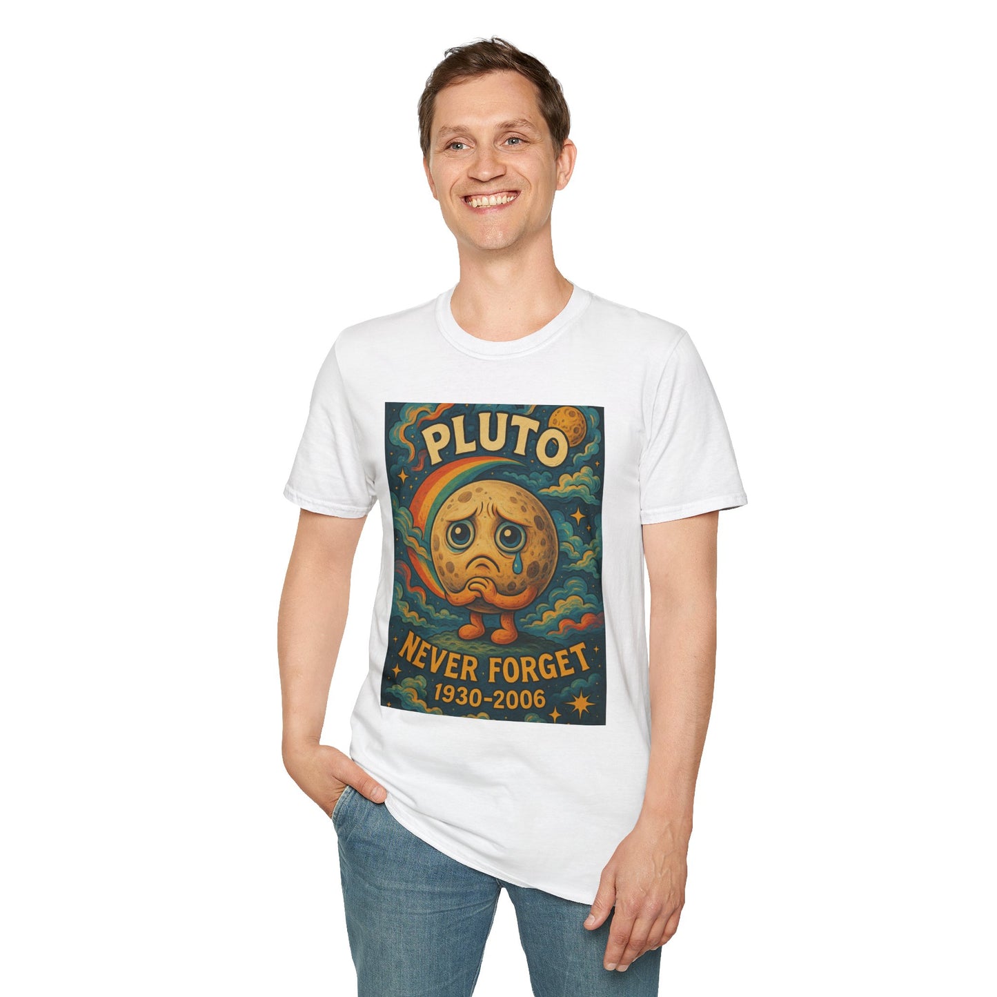 Pluto Never Forget Shirt Funny Space Tee for Astronomy Fans Nostalgic Planet Graphic Shirt Gift for Science Nerds and Stargazers Dwarf Planet Tribute T-Shirt