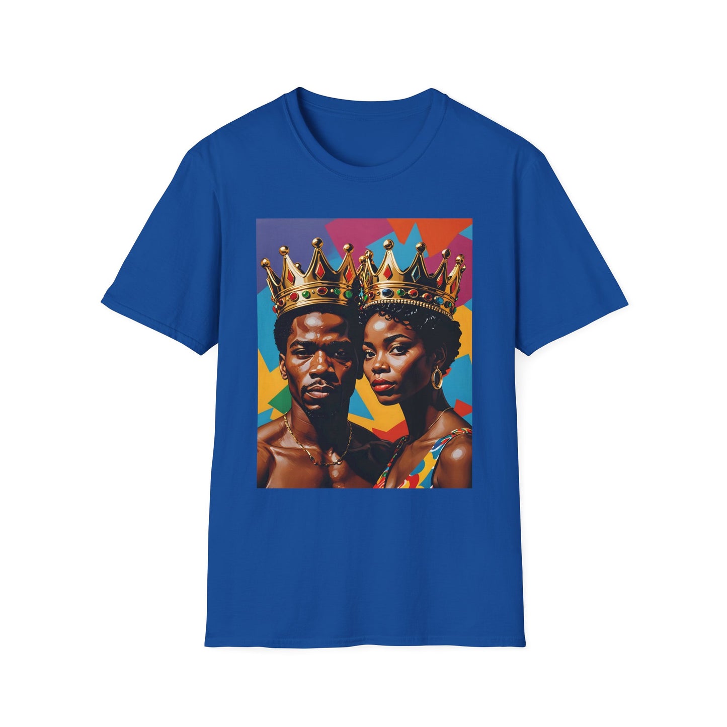 Royalty Crown T-Shirt Afrocentric Power Graphic Tee Black King Queen Shirt Bold Statement Apparel Gift for Couples Gift for Friends Gift for Culture Lovers