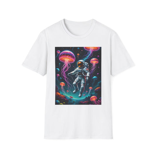 Cosmic Jellyfish T-Shirt, Astronaut Tee, Space Lover's Apparel, Unique Gift, Unisex Softstyle Shirt