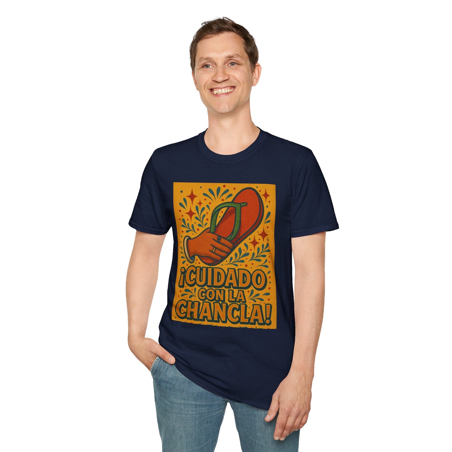 Cuidado Con La Chancla T-Shirt Funny Spanish Graphic Tee Latin Humor Shirt Fiesta Party Shirt Gift for Hispanic Friends Gift for Moms Gift for Abuela