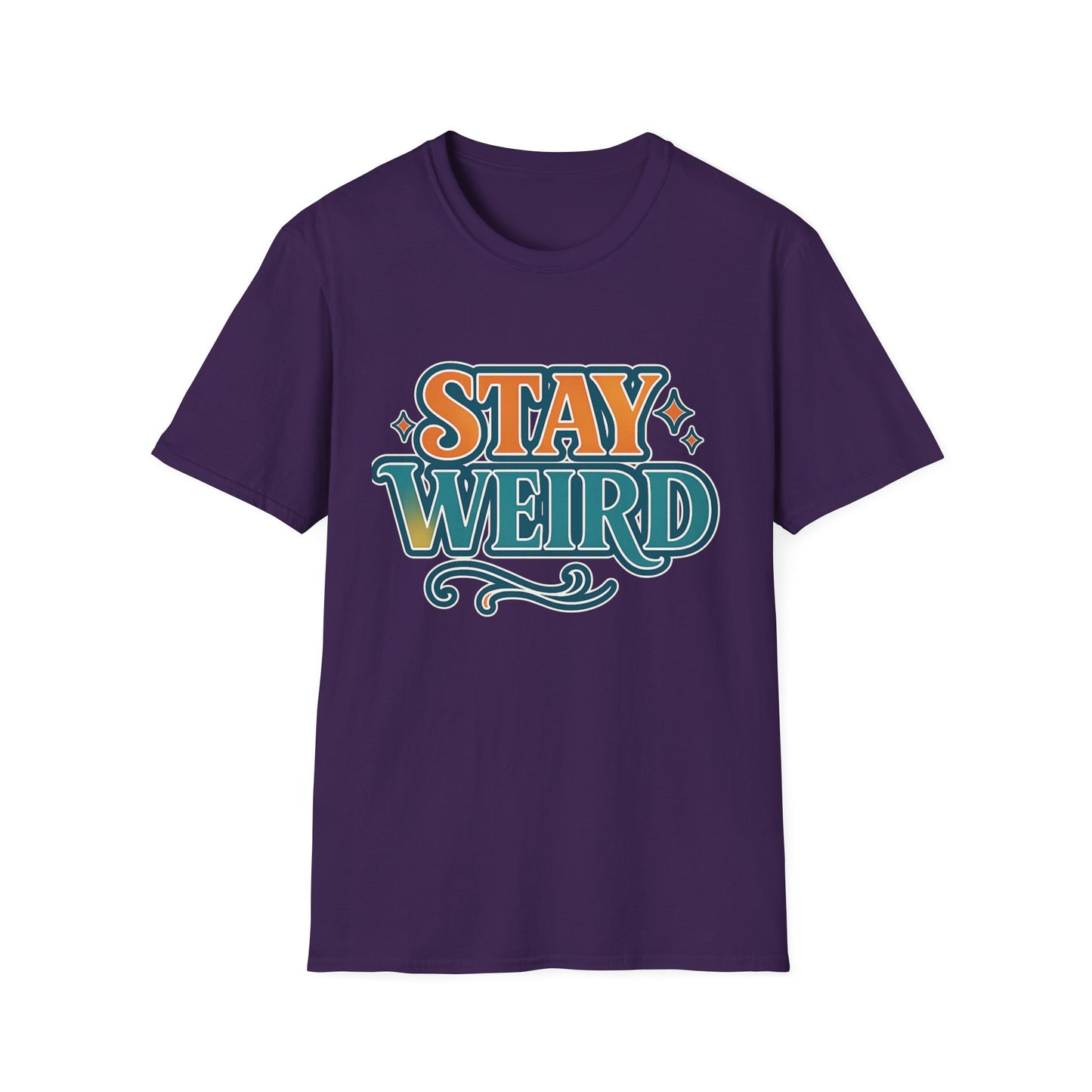 Stay Weird Unisex Softstyle T-Shirt - Fun Graphic Tee, Quirky Apparel, Gift for Friends, Casual Wear, Unique Style