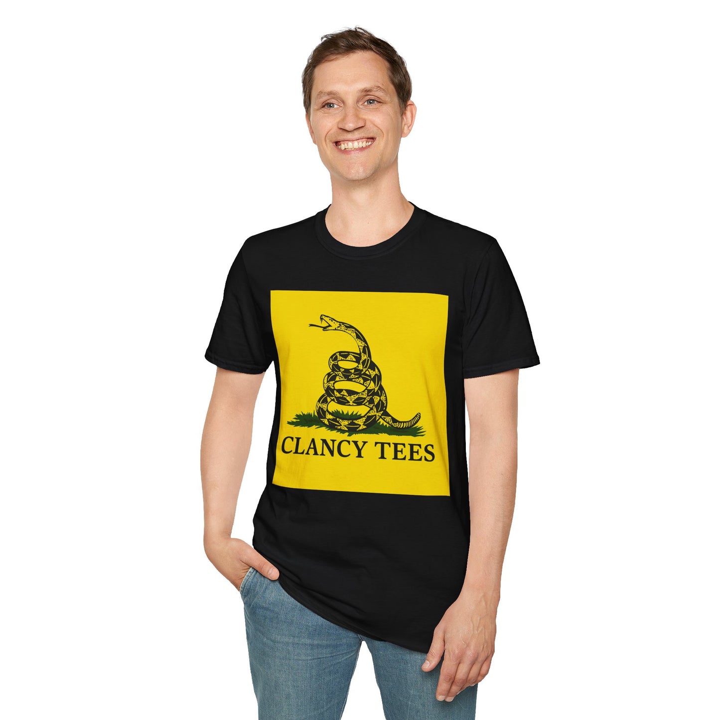 Coiled Snake Parody Tee – Satirical Rattlesnake Shirt – Gift for Sarcastic Rebels, Libertarian Dropouts, and Political Burnouts