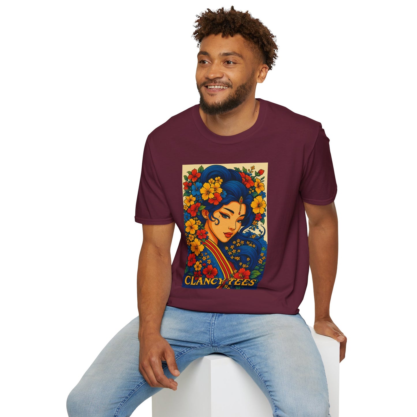 Bohemian Floral Graphic Tee, Unisex T-Shirt, Vintage Style Shirt, Gift for Her, Summer Fashion Essential
