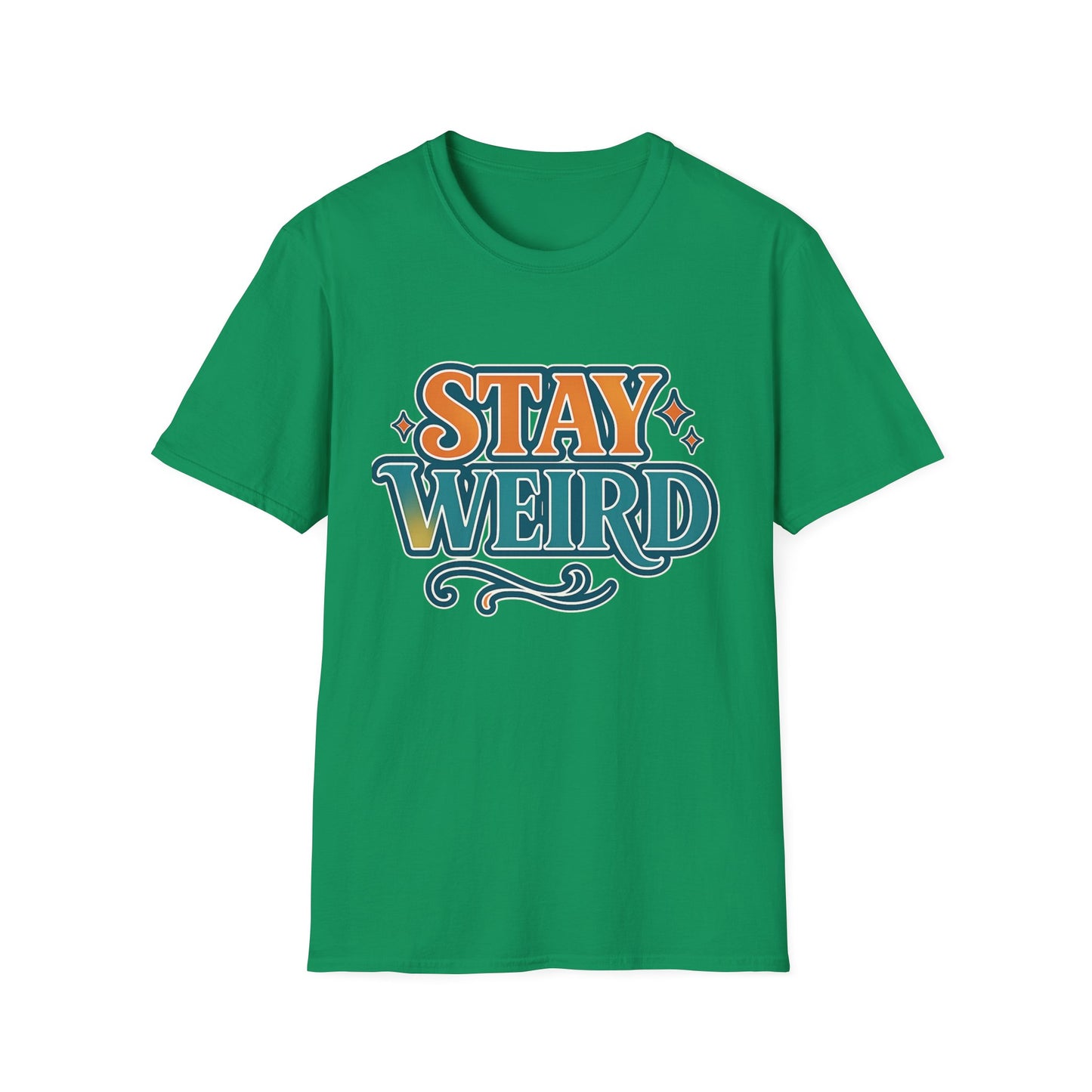 Stay Weird Unisex Softstyle T-Shirt - Fun Graphic Tee, Quirky Apparel, Gift for Friends, Casual Wear, Unique Style