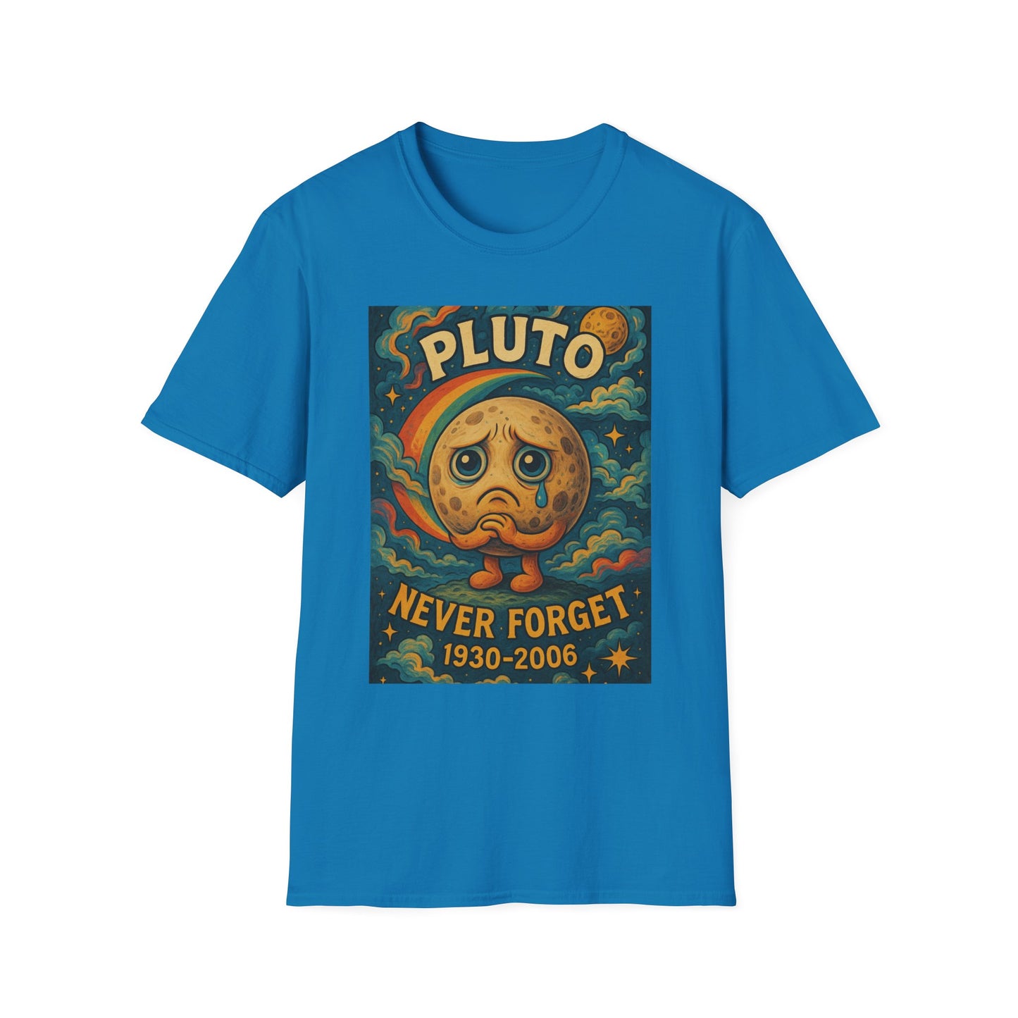 Pluto Never Forget Shirt Funny Space Tee for Astronomy Fans Nostalgic Planet Graphic Shirt Gift for Science Nerds and Stargazers Dwarf Planet Tribute T-Shirt