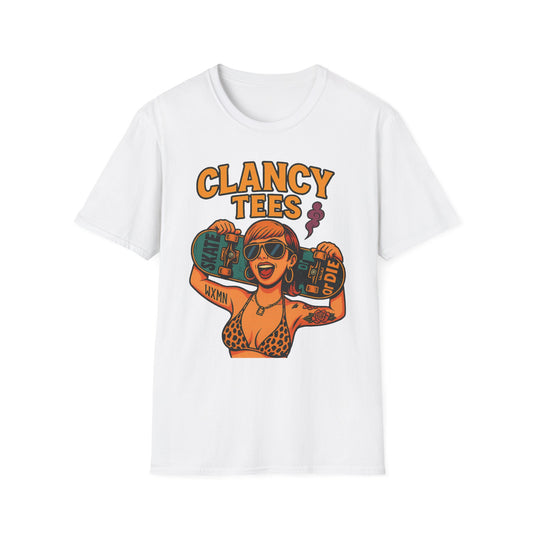 Trendy Graphic Tee, Vintage Skateboarding Shirt, Casual Summer Top, Perfect for Skate Enthusiasts, Streetwear Wardrobe