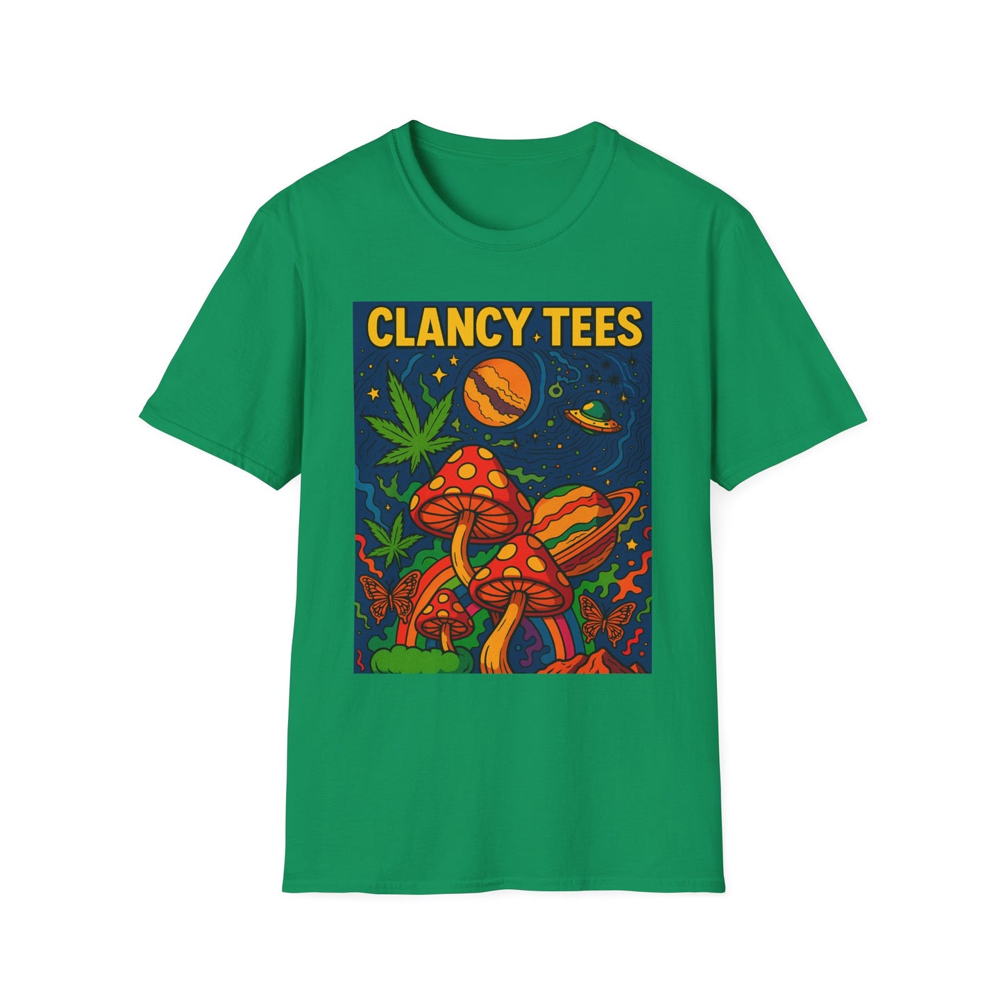 Psychedelic Mushroom T Shirt – Trippy Cosmic Graphic Tee, Stoner Festival Top, Gift for Psychedelic Art Lovers