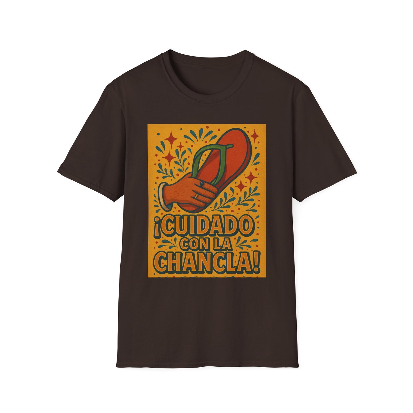 Cuidado Con La Chancla T-Shirt Funny Spanish Graphic Tee Latin Humor Shirt Fiesta Party Shirt Gift for Hispanic Friends Gift for Moms Gift for Abuela