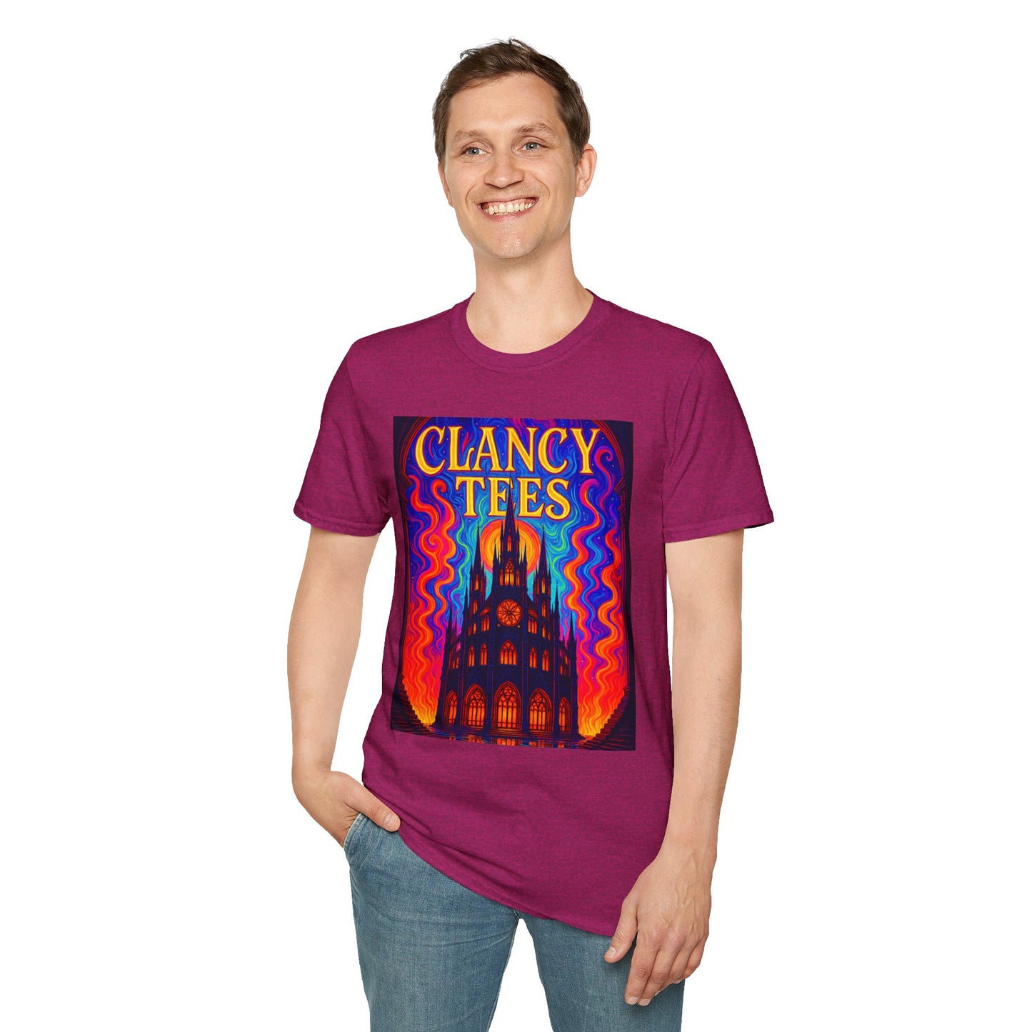 Psychedelic Cathedral Shirt – Trippy Gothic Church Tee – Gift for Art Nerds, Music Festival Fans, Visual Explorers, and Spiritual Weirdos