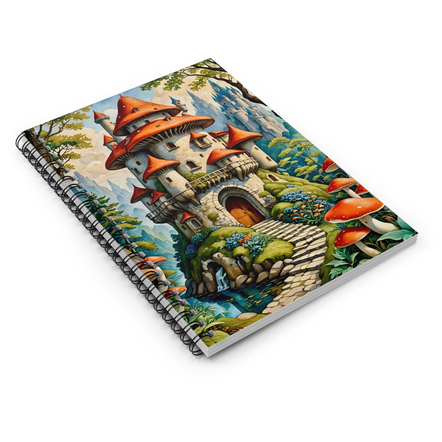 Fantasy Castle Spiral Notebook | Dream Journal, Art Sketchbook, Gift for Writers, Students, Daily Planner, Creative Inspiration