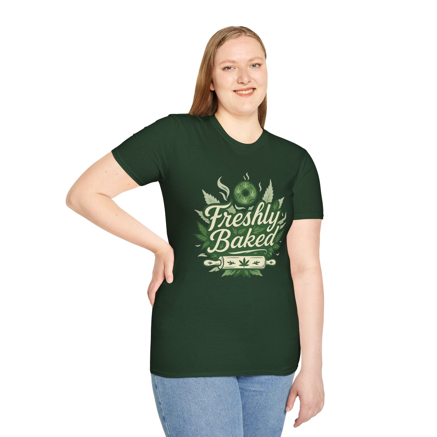 Freshly Baked T-Shirt, Unisex Graphic Tee for Cooks, Foodies, Parties, 420 Celebrations, Unique Gift Idea