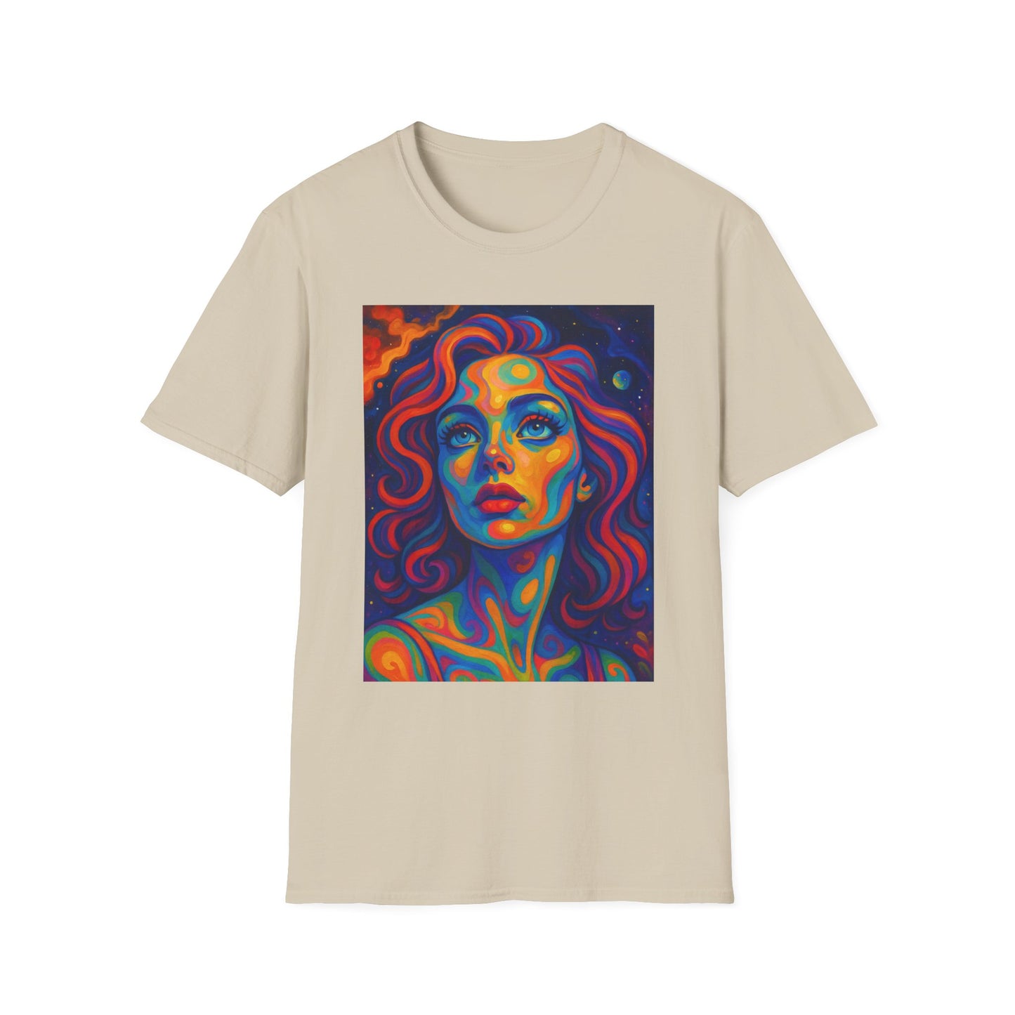 Psychedelic Woman Face Shirt | Trippy Pop Art T-Shirt | Colorful Surreal Portrait Tee | Gift for Art Lovers