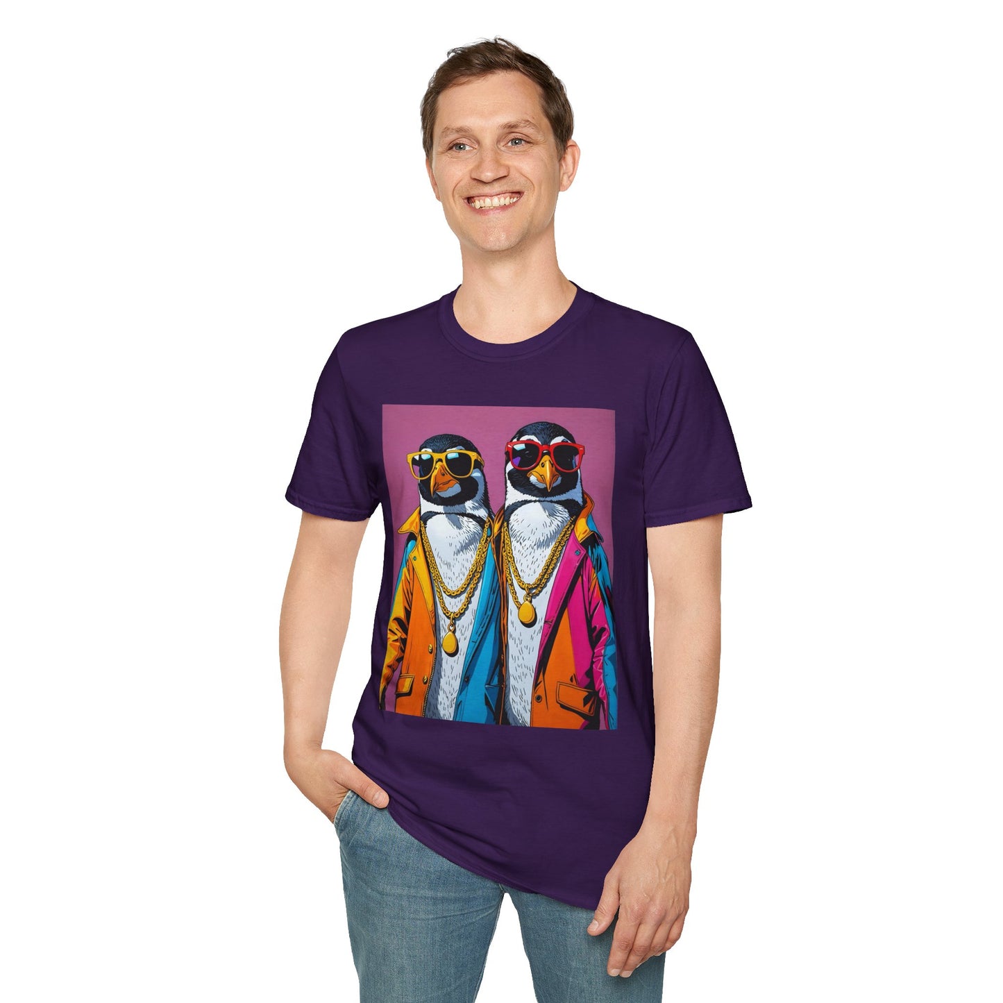 Cool Penguin Shirt – Funny Hip Hop Penguin Graphic Tee – Gift for Animal Lovers, Streetwear Fans, and People Who Stay Icy Year-Round
