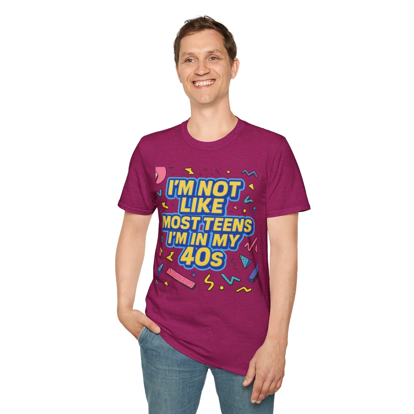 I’m Not Like Most Teens I’m in My 40s Shirt Funny Retro Tee Gift for Middle Aged Millennials Gen X Humor Nostalgia Shirt for Aging with Attitude