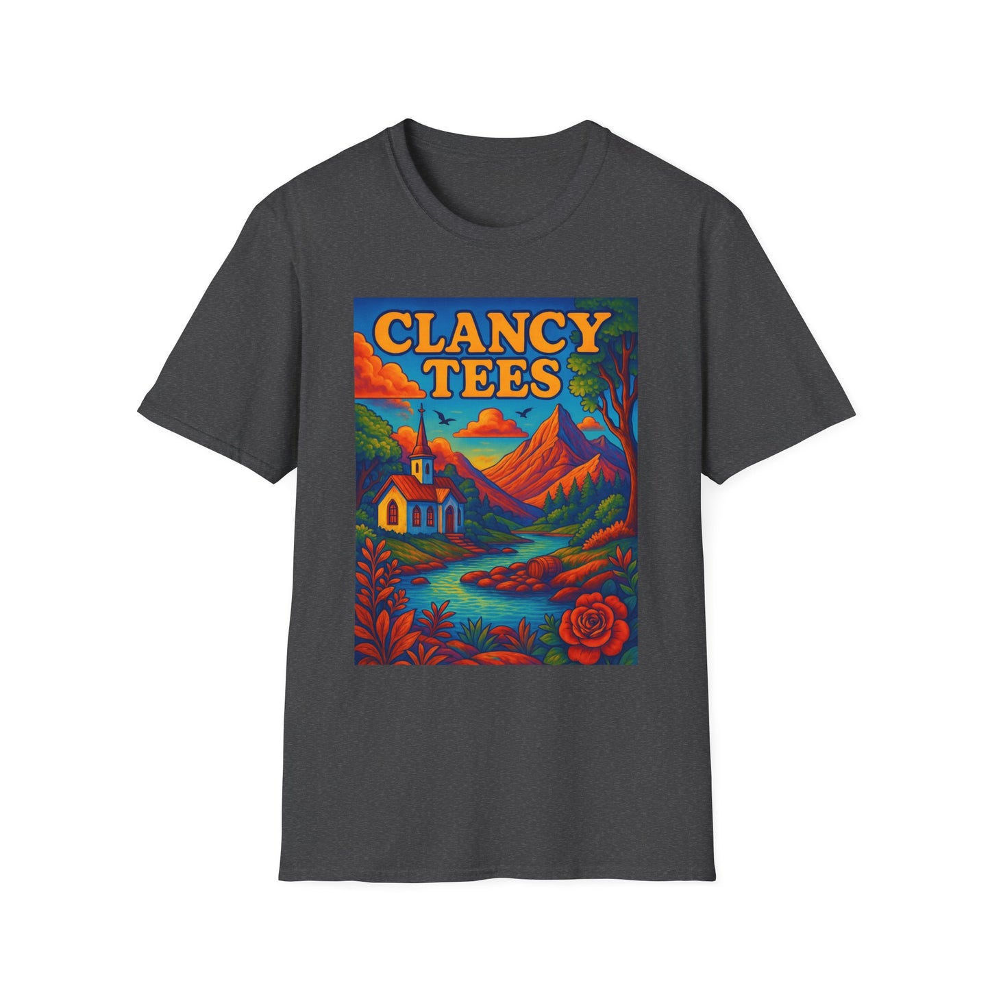 Vibrant Scenic Unisex T-Shirt, Outdoor Adventure Tee, Nature Lover Apparel, Art-Inspired Casual Wear, Gift for All Occasions, Clancy Tees