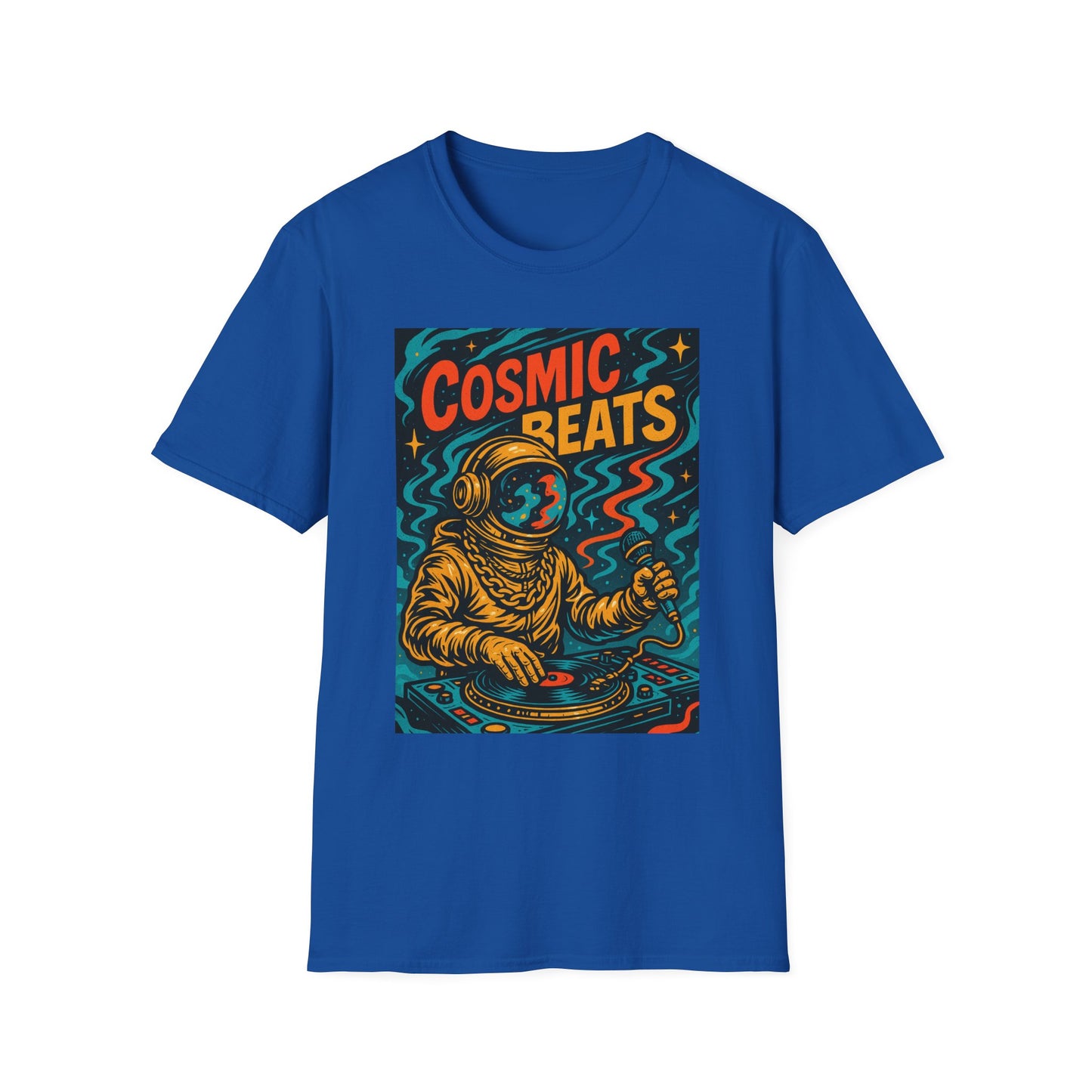 Astronaut DJ Shirt Cosmic Beats Tee Space Music Graphic Gift for EDM Lovers