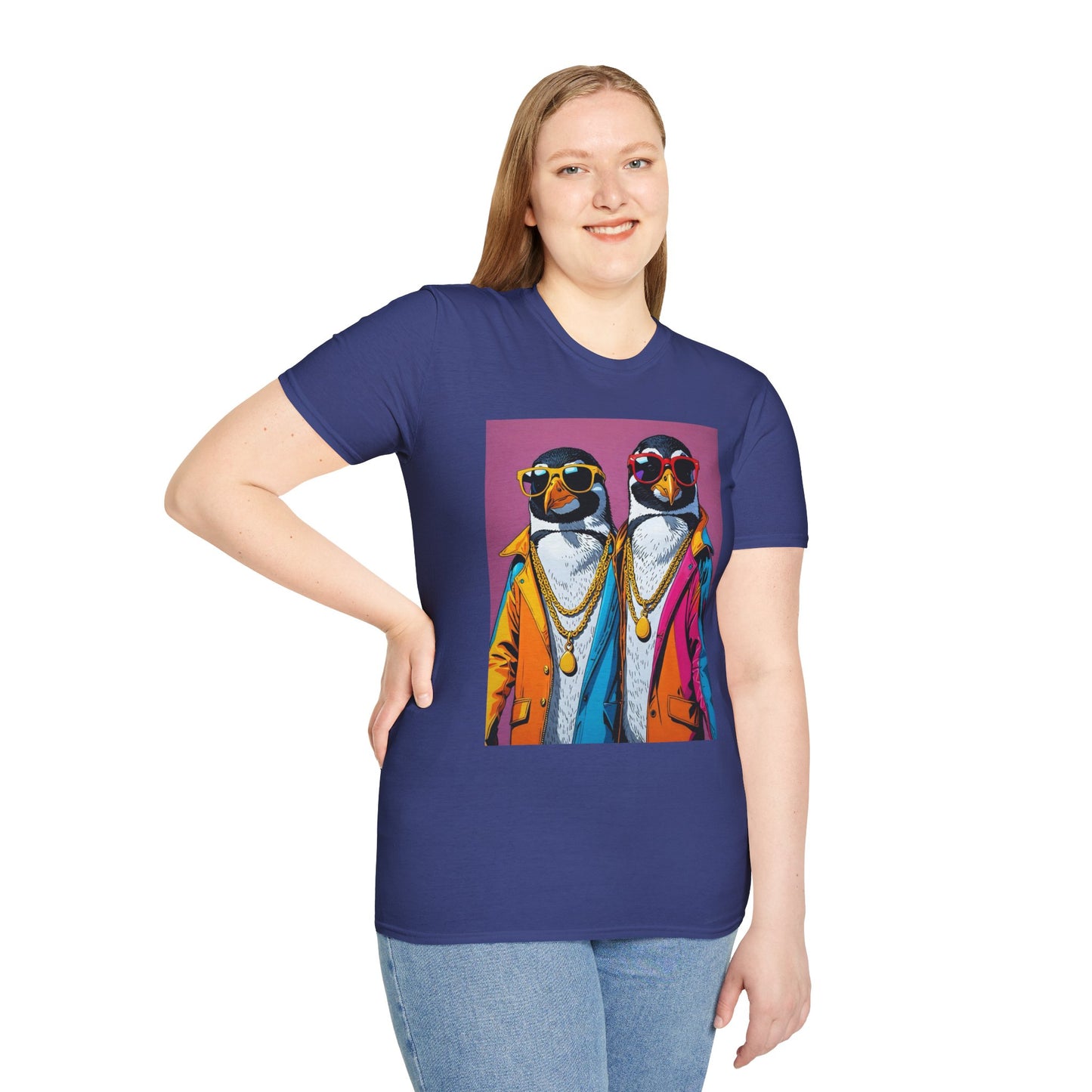 Cool Penguin Shirt – Funny Hip Hop Penguin Graphic Tee – Gift for Animal Lovers, Streetwear Fans, and People Who Stay Icy Year-Round