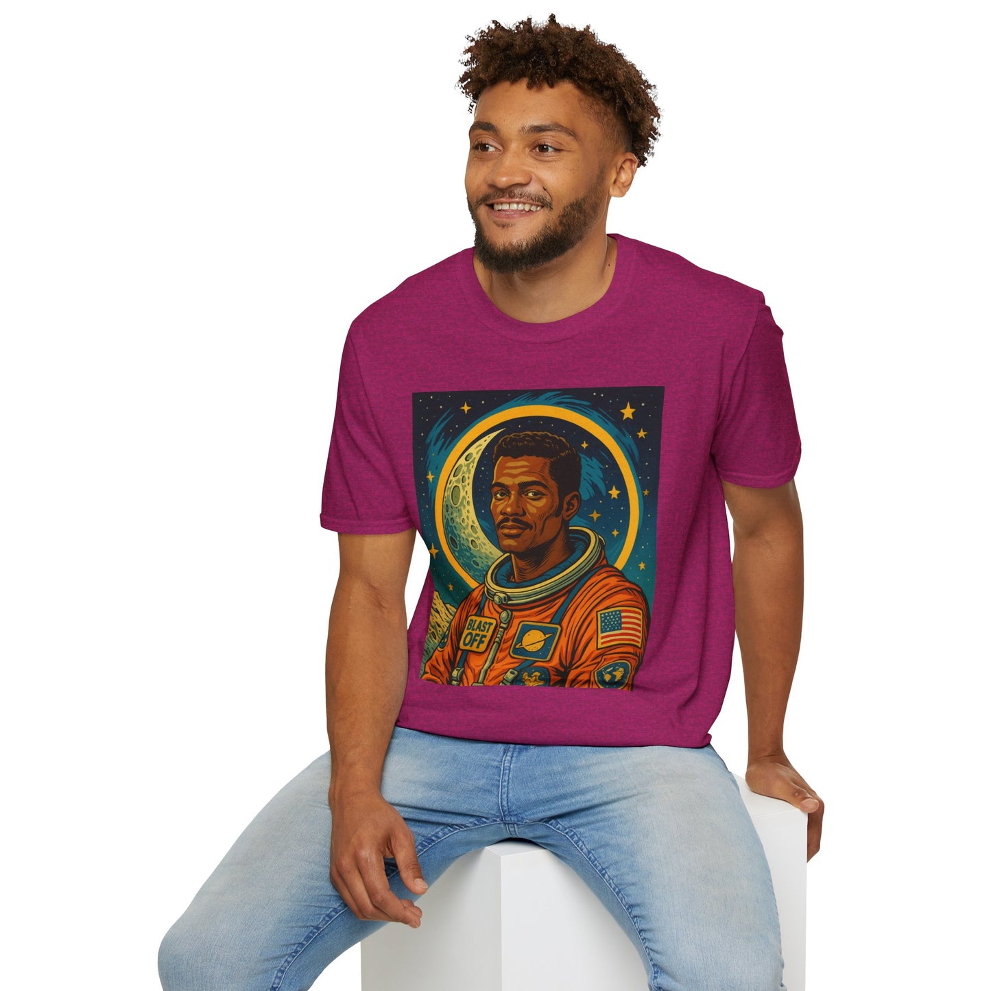Afrofuturist Astronaut Shirt – Retro Space Art Tee – Gift for Sci-Fi Fans, Black Space History Buffs, Dreamers, Visionaries, and Cosmic Thinkers