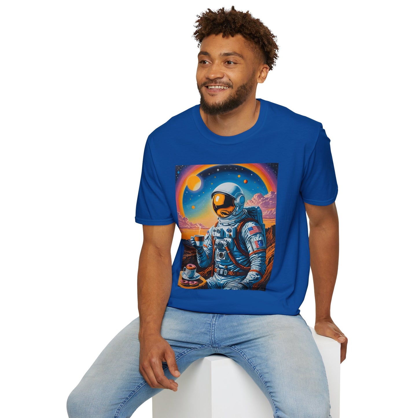 Astronaut-Themed Unisex T-Shirt, Space Lover Gift, Casual Tee, Galaxy Art Shirt, Unique Graphic Tee, Perfect for Birthdays