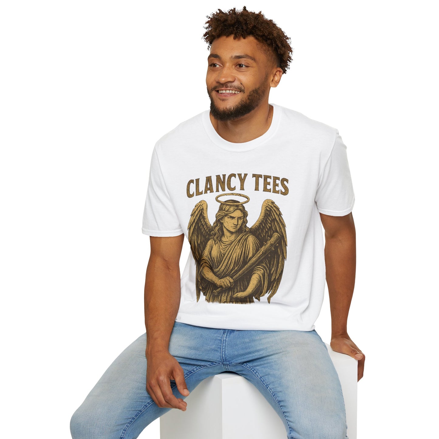 Warrior Angel T-Shirt Gothic Archangel Graphic Tee Dark Fantasy Shirt Gift for Metal Fans Gift for Angel Lovers Celestial Warrior Artwork