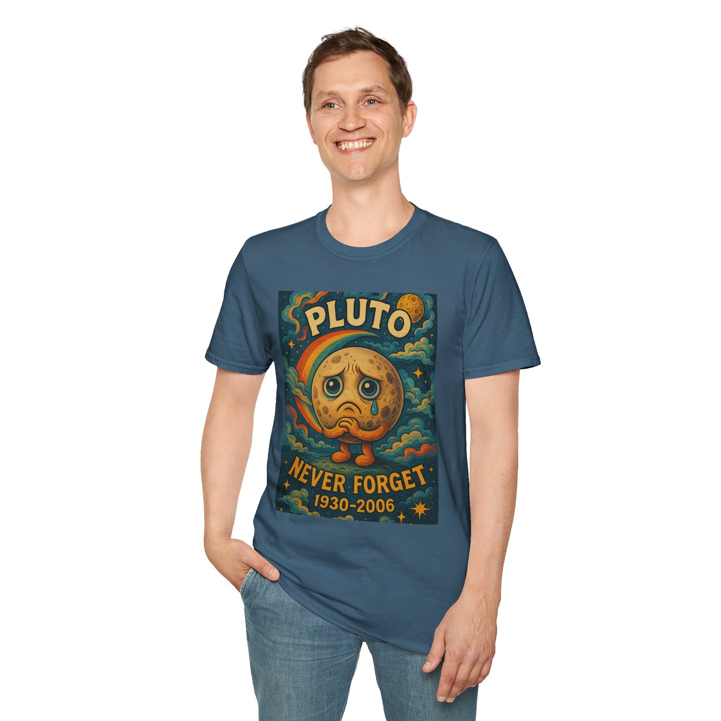Pluto Never Forget Shirt Funny Space Tee for Astronomy Fans Nostalgic Planet Graphic Shirt Gift for Science Nerds and Stargazers Dwarf Planet Tribute T-Shirt