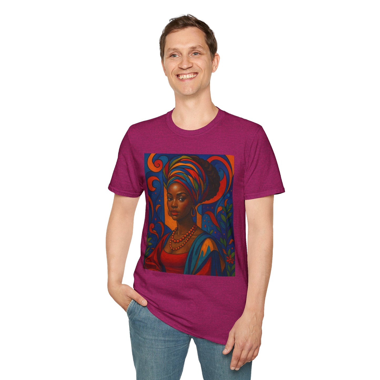Afrocentric Queen T Shirt Bold Colorful African Art Tee for Black Women Melanin Magic Lovers Cultural Pride Streetwear and Afro Art Enthusiasts