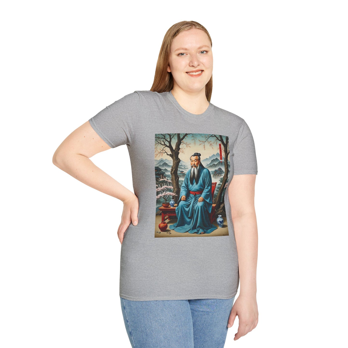 Ancient Scholar T-Shirt Eastern Wisdom Graphic Tee Traditional Art Shirt Gift for History Buffs Gift for Philosophy Fans Timeless Cultural Artwork