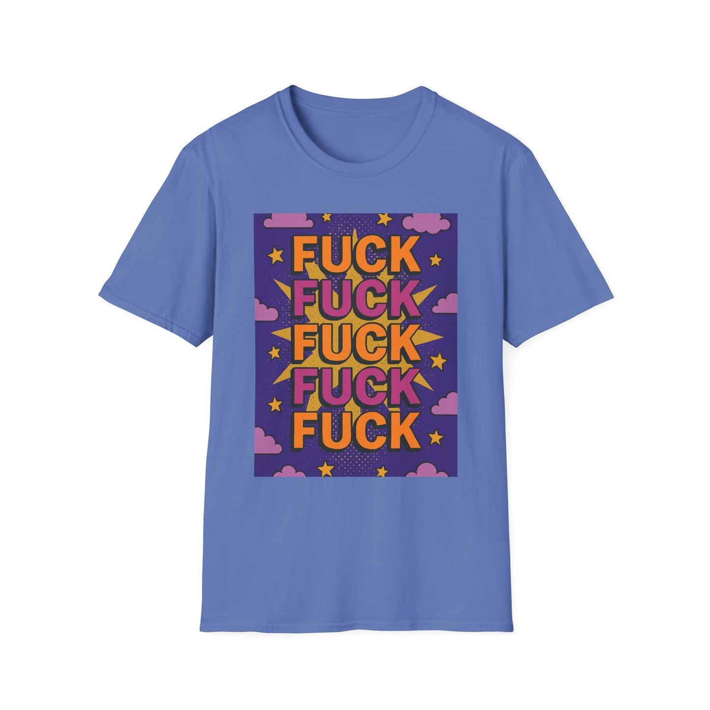 Stacked Fuck Shirt – Funny Profanity Graphic Tee for Overstimulated Adults, Stress Relief Wear, Gift for Burnouts, Cynics, and Sarcastic Friends
