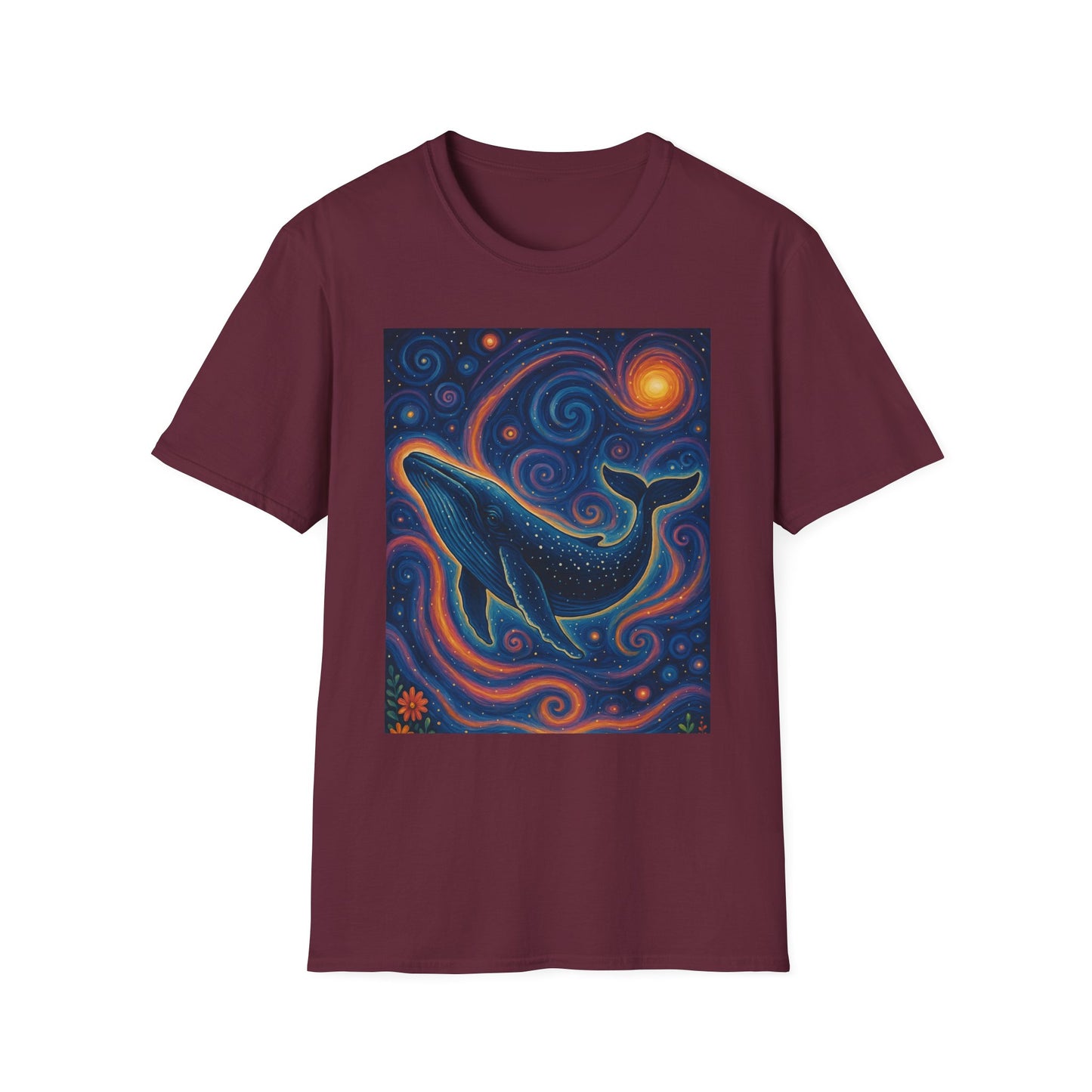 Cosmic Whale T-Shirt – Surreal Space Ocean Graphic Tee – Spiritual Whale Shirt Gift for Dreamers, Stargazers, Nature Nerds & Trippy Art Collectors