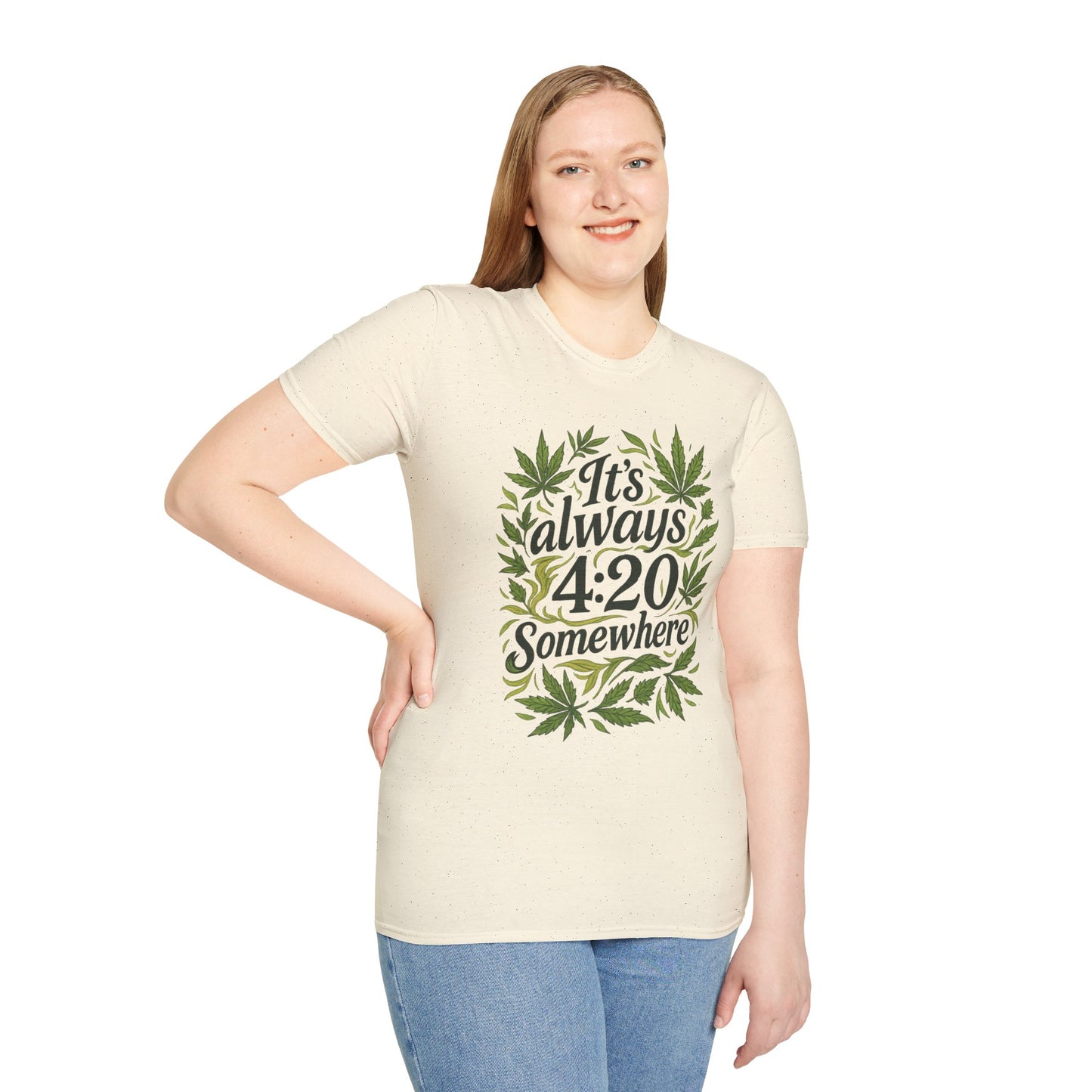 It’s Always 420 Somewhere Shirt Funny Weed Tee Gift for Stoners Cannabis Lovers High AF Pothead Humor Smoke Culture T Shirt for Marijuana Enthusiasts