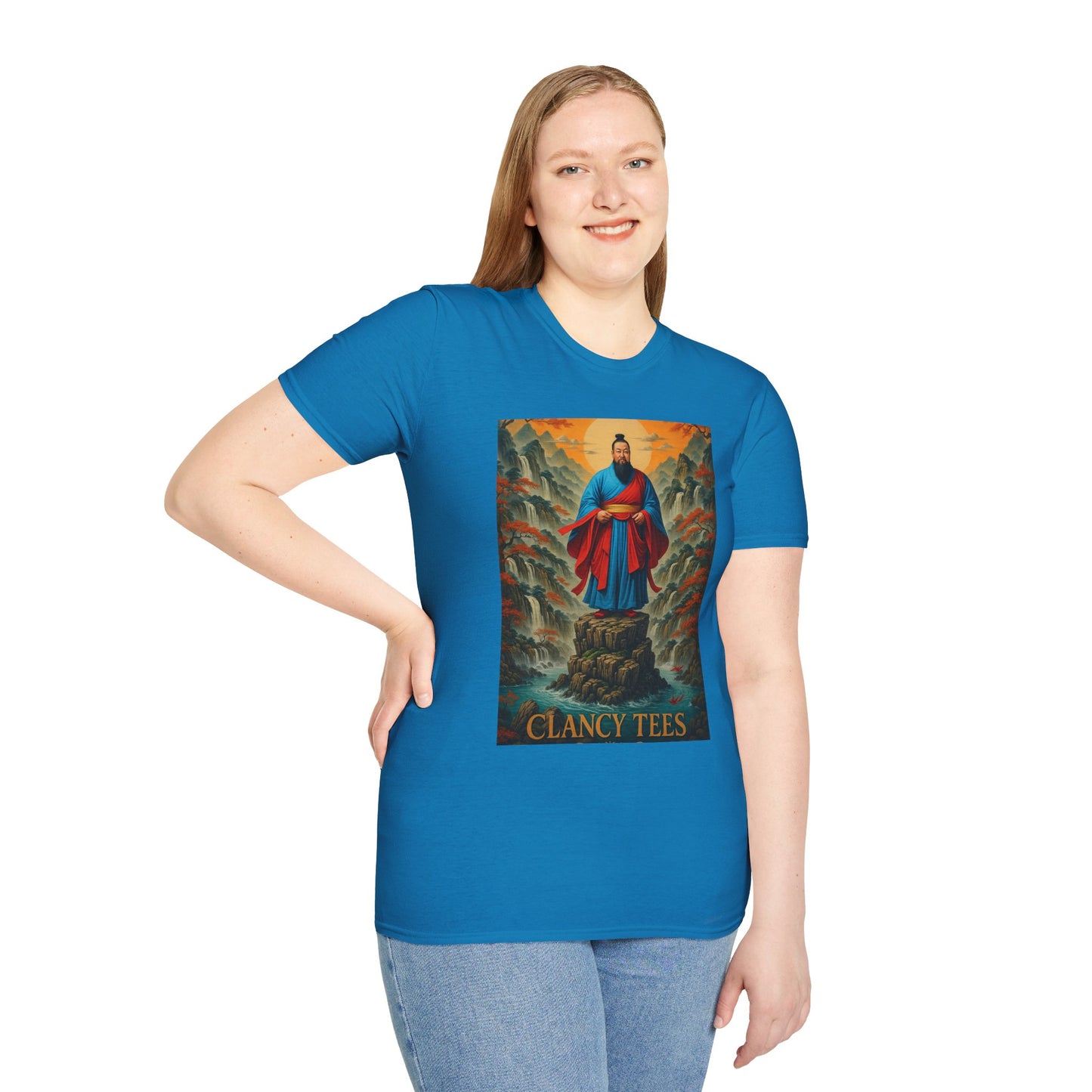 Ancient Warrior Monk T-Shirt Samurai Zen Mountain Tee Japanese Warrior Art Shirt Gift for Martial Arts Fans Gift for History Lovers Spiritual Art