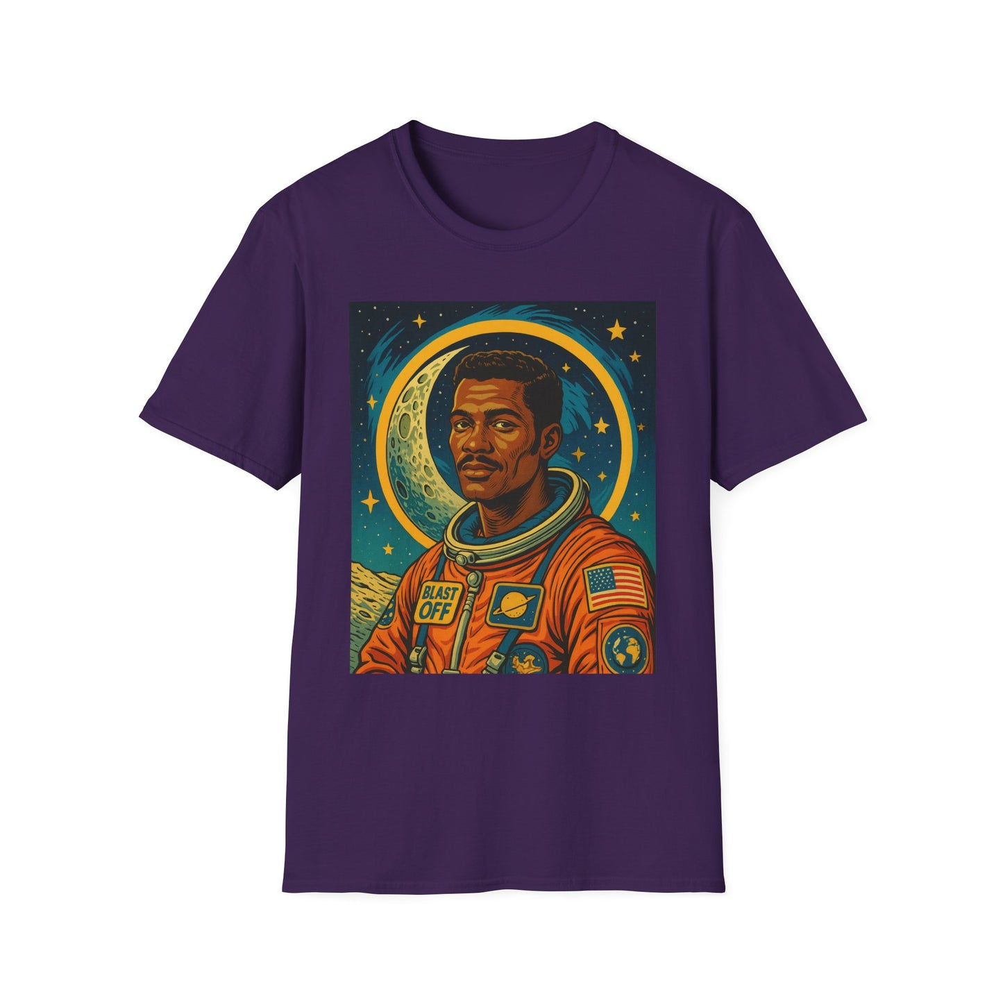 Afrofuturist Astronaut Shirt – Retro Space Art Tee – Gift for Sci-Fi Fans, Black Space History Buffs, Dreamers, Visionaries, and Cosmic Thinkers
