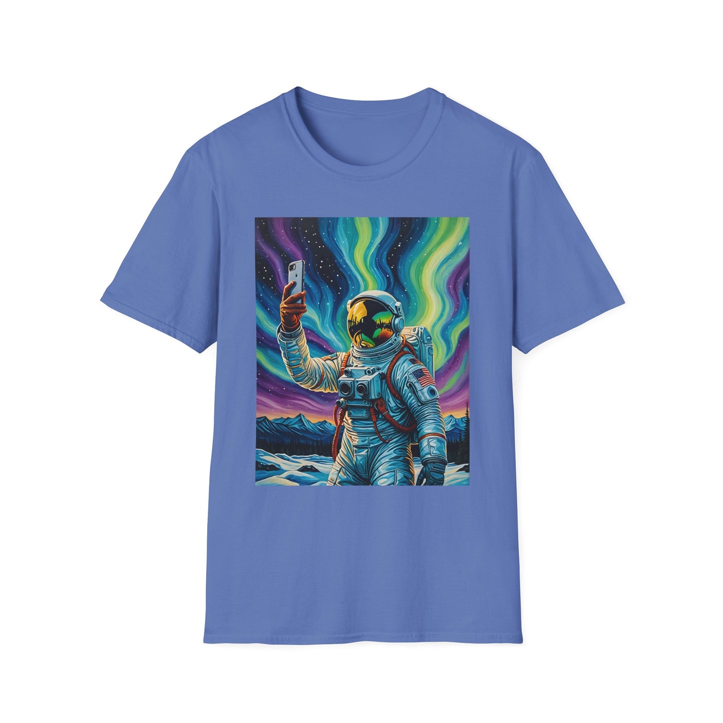 Vibrant Astronaut T-Shirt - Cosmic Vibes, Space Lover Gift, Unisex Casual Wear, Unique Graphic Tee, Festival Fashion