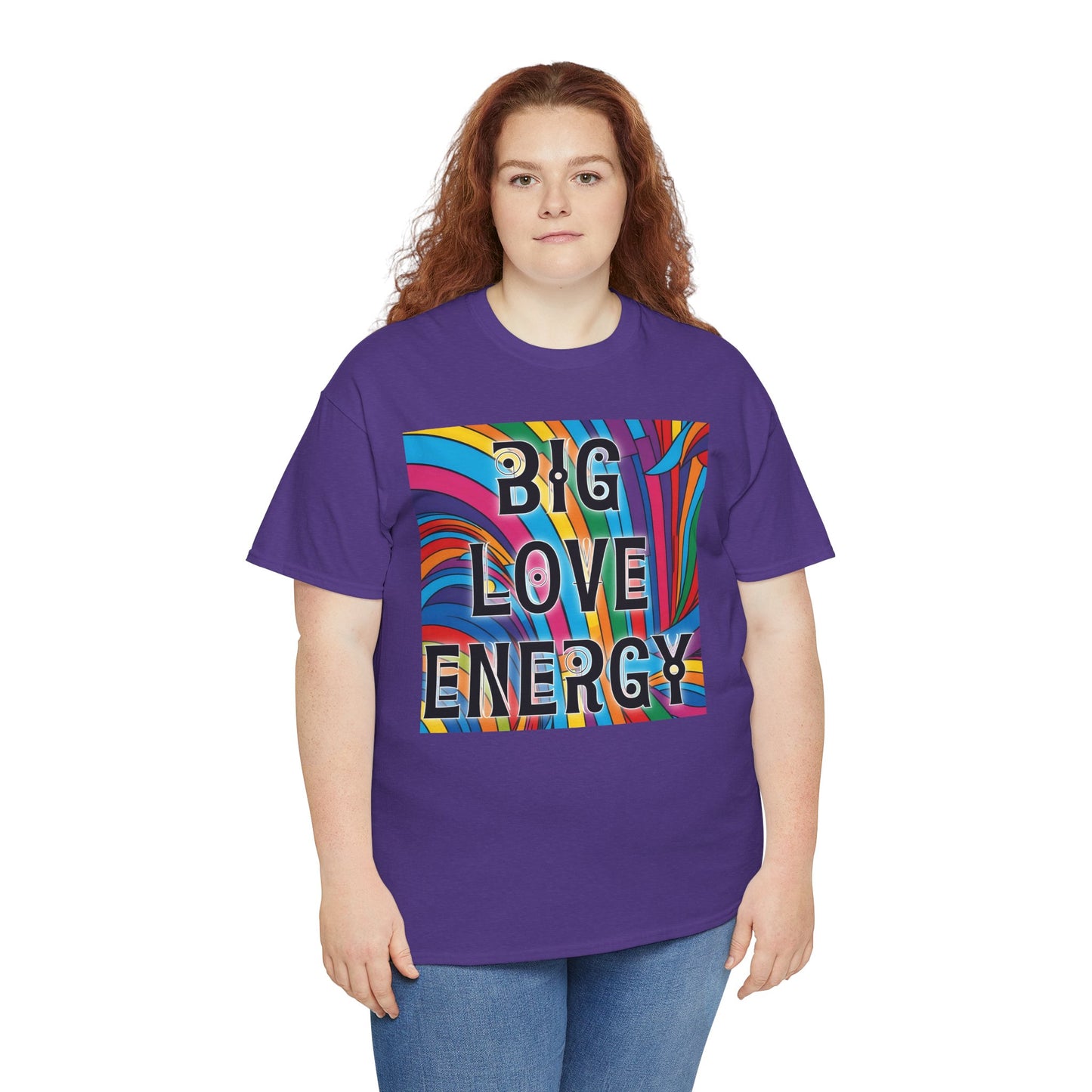 Big Love Energy Tee – Bold Rainbow Graphic T-Shirt