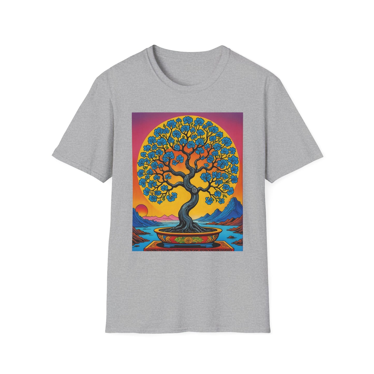 Spiritual Tree Graphic T-Shirt | Unisex Softstyle Tee | Nature Lover Gift | Bohemian Apparel | Yoga Shirt | Eco-Friendly Clothing | Art Tee