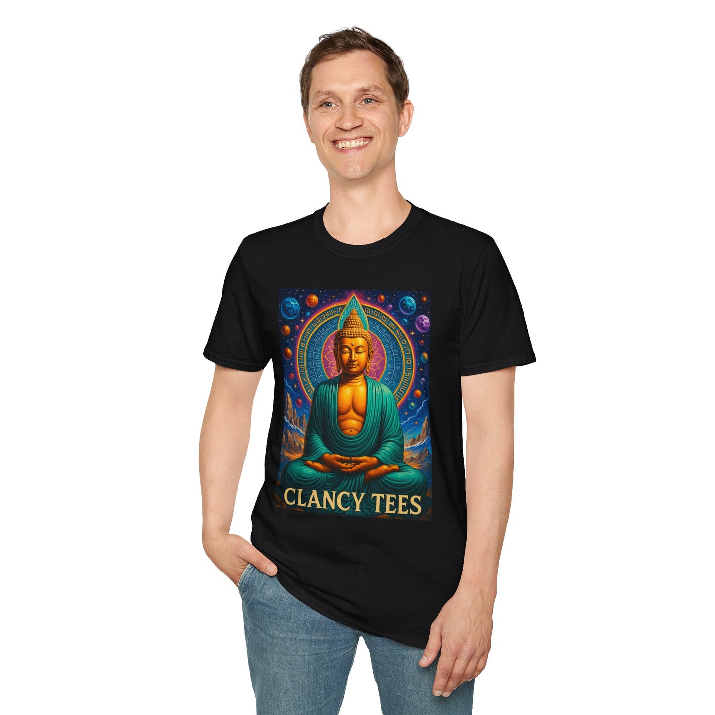 Trippy Buddha Meditation T-Shirt – Psychedelic Spiritual Shirt for Zen Seekers, Yoga Lovers, Gift for Mindful Friends, Cosmic Energy Tee