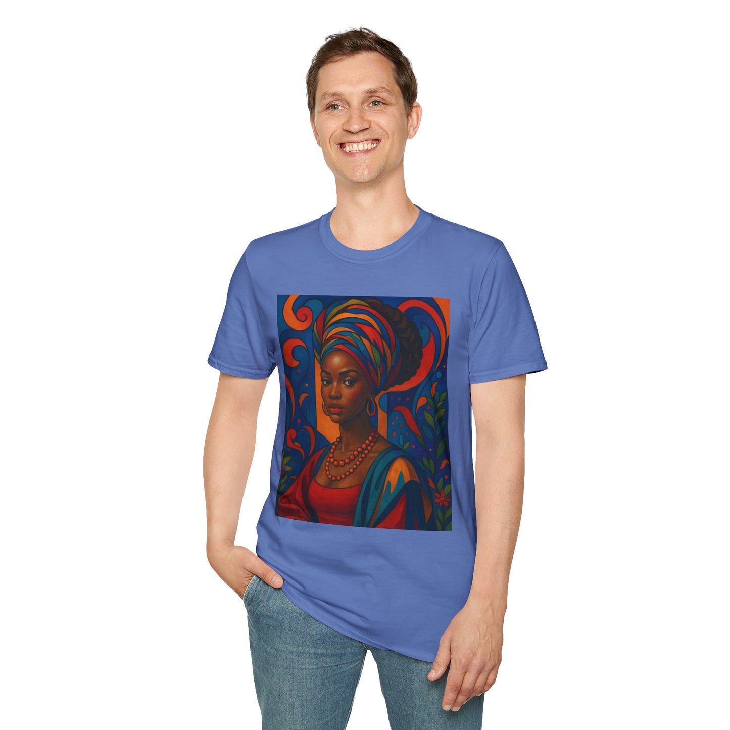 Afrocentric Queen T Shirt Bold Colorful African Art Tee for Black Women Melanin Magic Lovers Cultural Pride Streetwear and Afro Art Enthusiasts