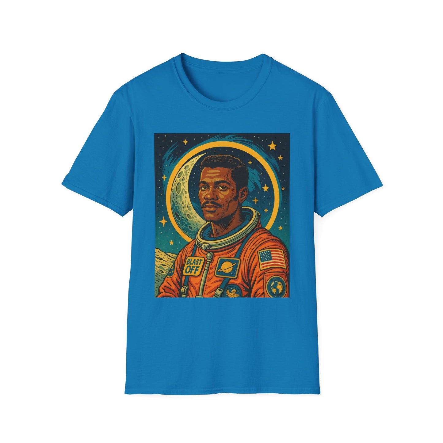 Afrofuturist Astronaut Shirt – Retro Space Art Tee – Gift for Sci-Fi Fans, Black Space History Buffs, Dreamers, Visionaries, and Cosmic Thinkers