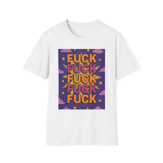 Stacked Fuck Shirt – Funny Profanity Graphic Tee for Overstimulated Adults, Stress Relief Wear, Gift for Burnouts, Cynics, and Sarcastic Friends
