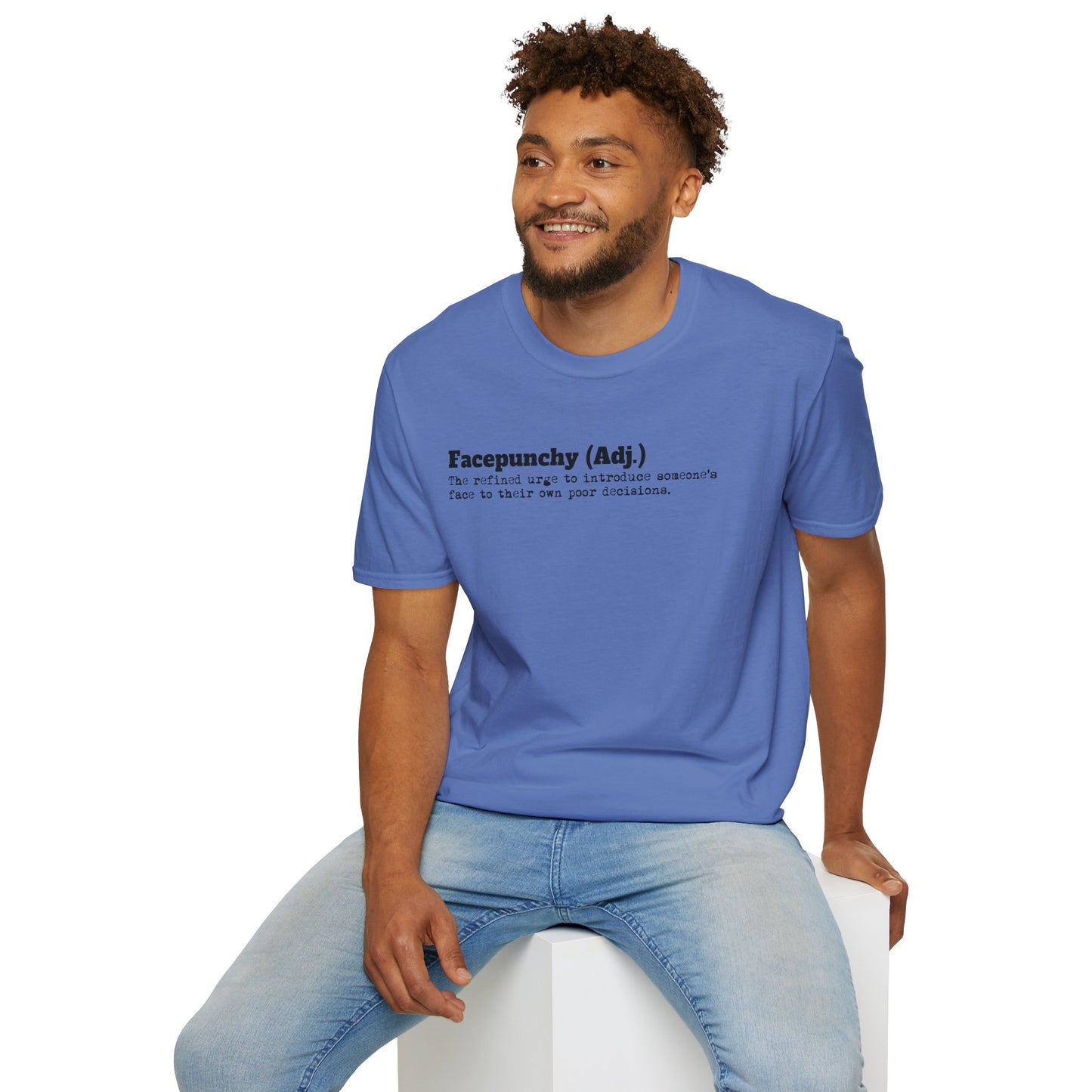 Facepunchy Definition T-Shirt Sarcastic Text Tee Funny Dictionary Shirt for Snarky People Gift for Coworkers with Attitude Passive Aggressive Humor