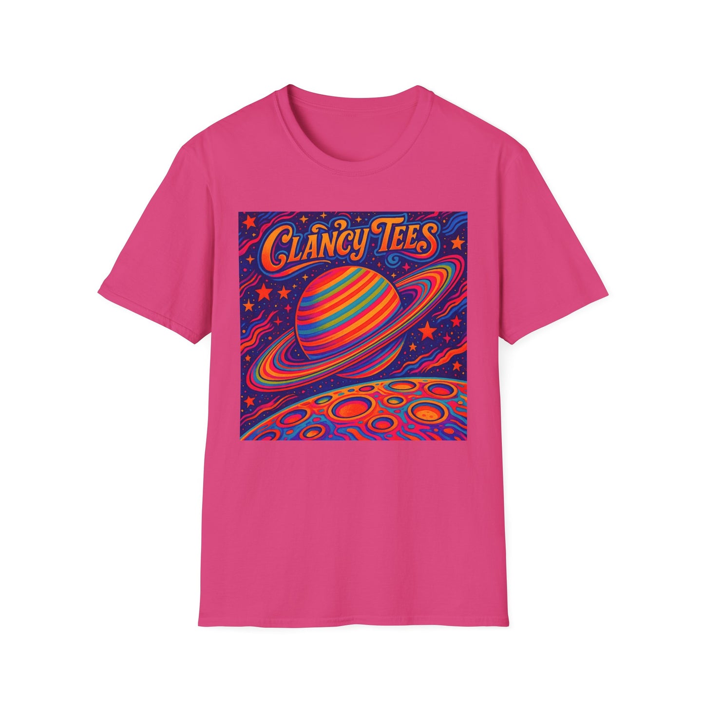 Psychedelic Saturn Shirt – Trippy Outer Space Graphic Tee with Colorful Planet Art – Gift for Stargazers, Spaceheads, and Cosmic Explorers