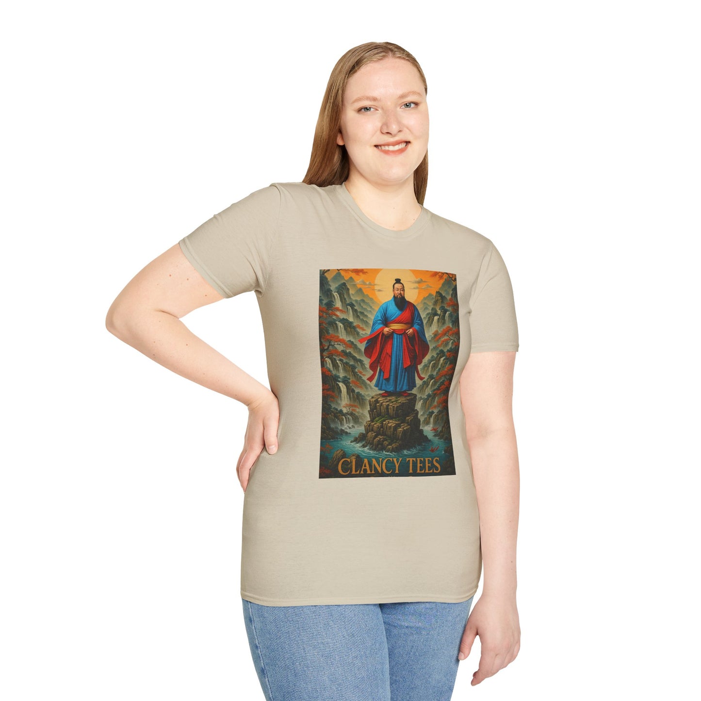 Ancient Warrior Monk T-Shirt Samurai Zen Mountain Tee Japanese Warrior Art Shirt Gift for Martial Arts Fans Gift for History Lovers Spiritual Art