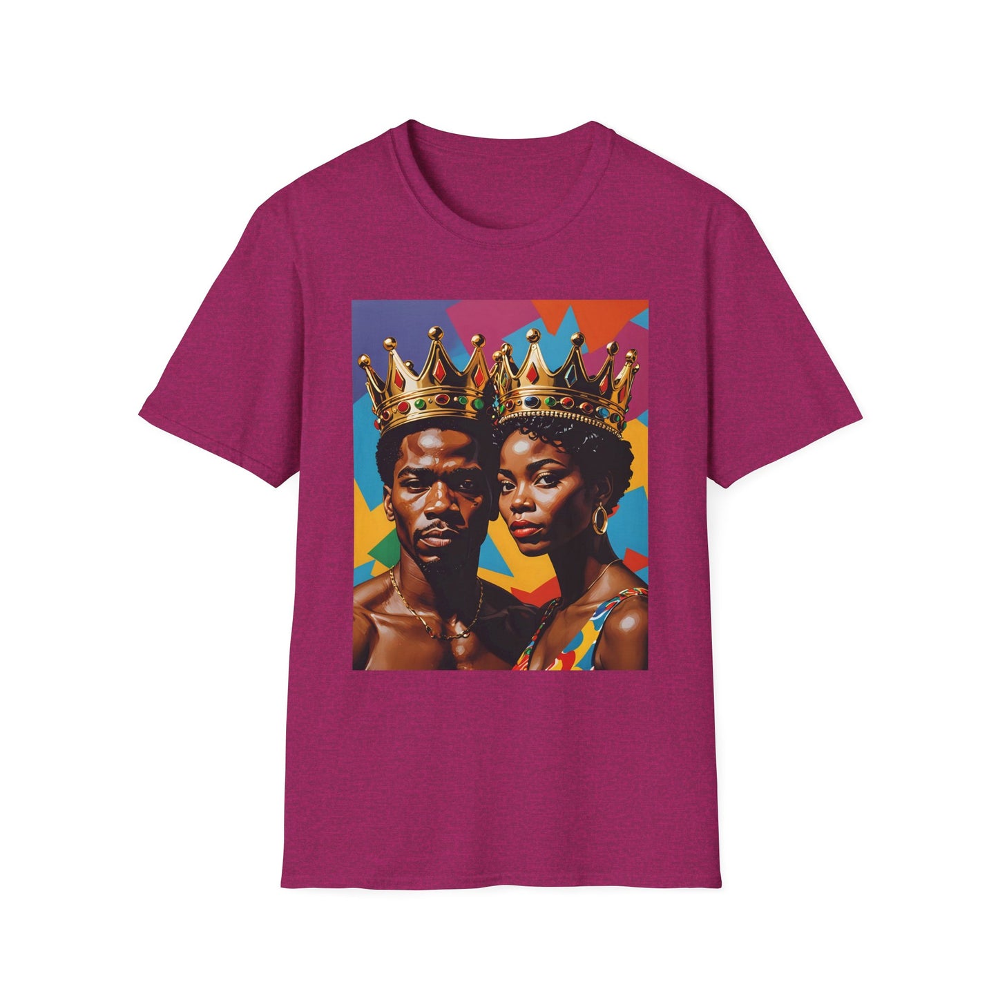 Royalty Crown T-Shirt Afrocentric Power Graphic Tee Black King Queen Shirt Bold Statement Apparel Gift for Couples Gift for Friends Gift for Culture Lovers