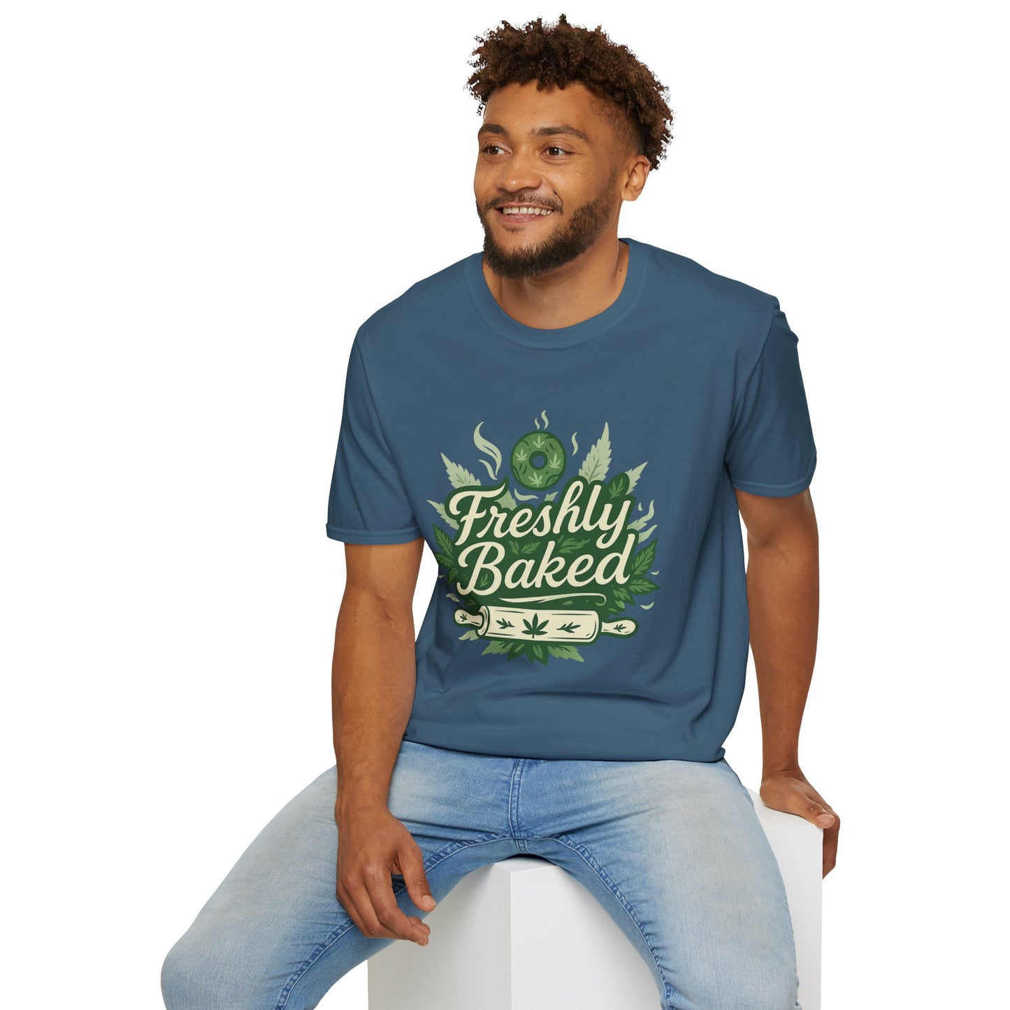 Freshly Baked T-Shirt, Unisex Graphic Tee for Cooks, Foodies, Parties, 420 Celebrations, Unique Gift Idea