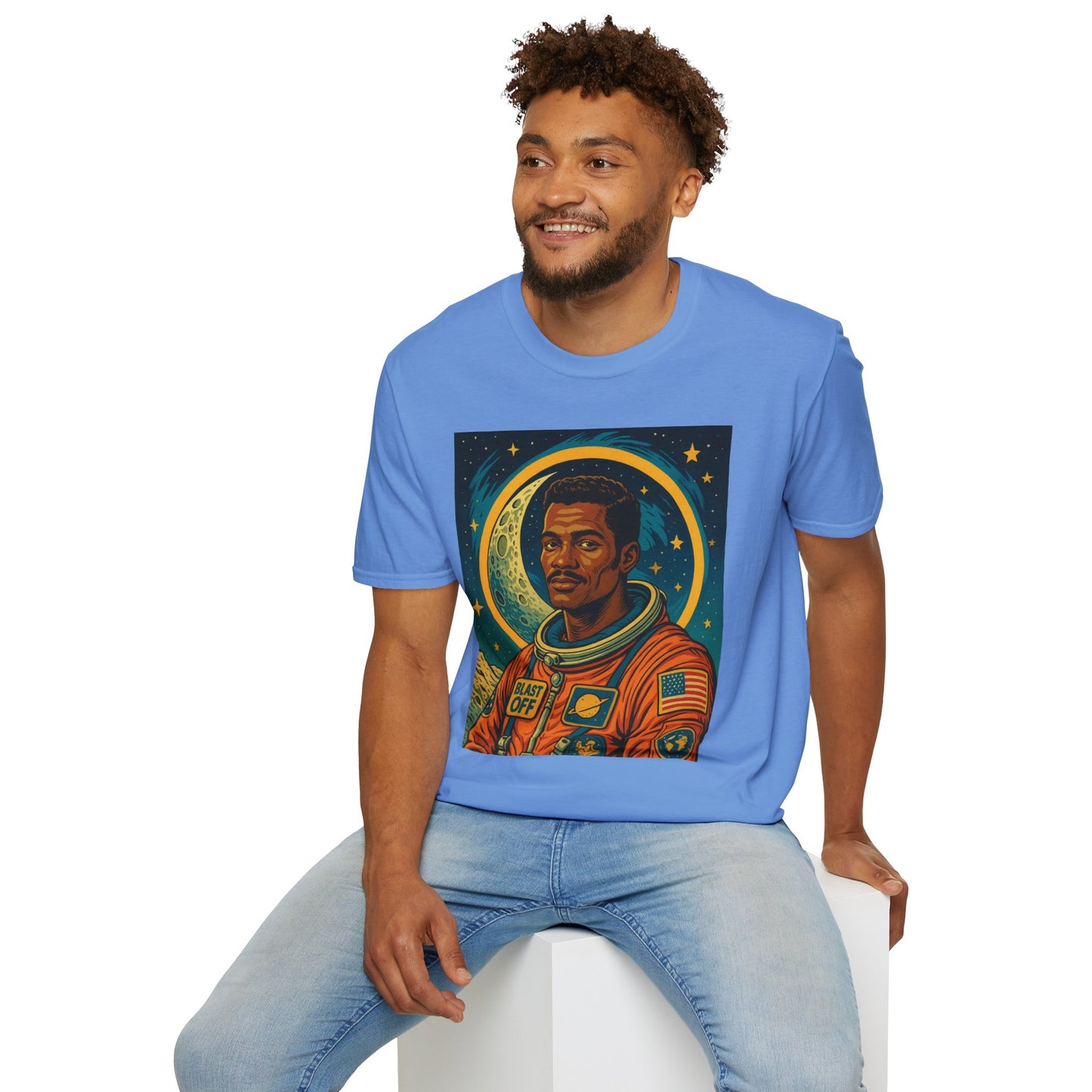 Afrofuturist Astronaut Shirt – Retro Space Art Tee – Gift for Sci-Fi Fans, Black Space History Buffs, Dreamers, Visionaries, and Cosmic Thinkers
